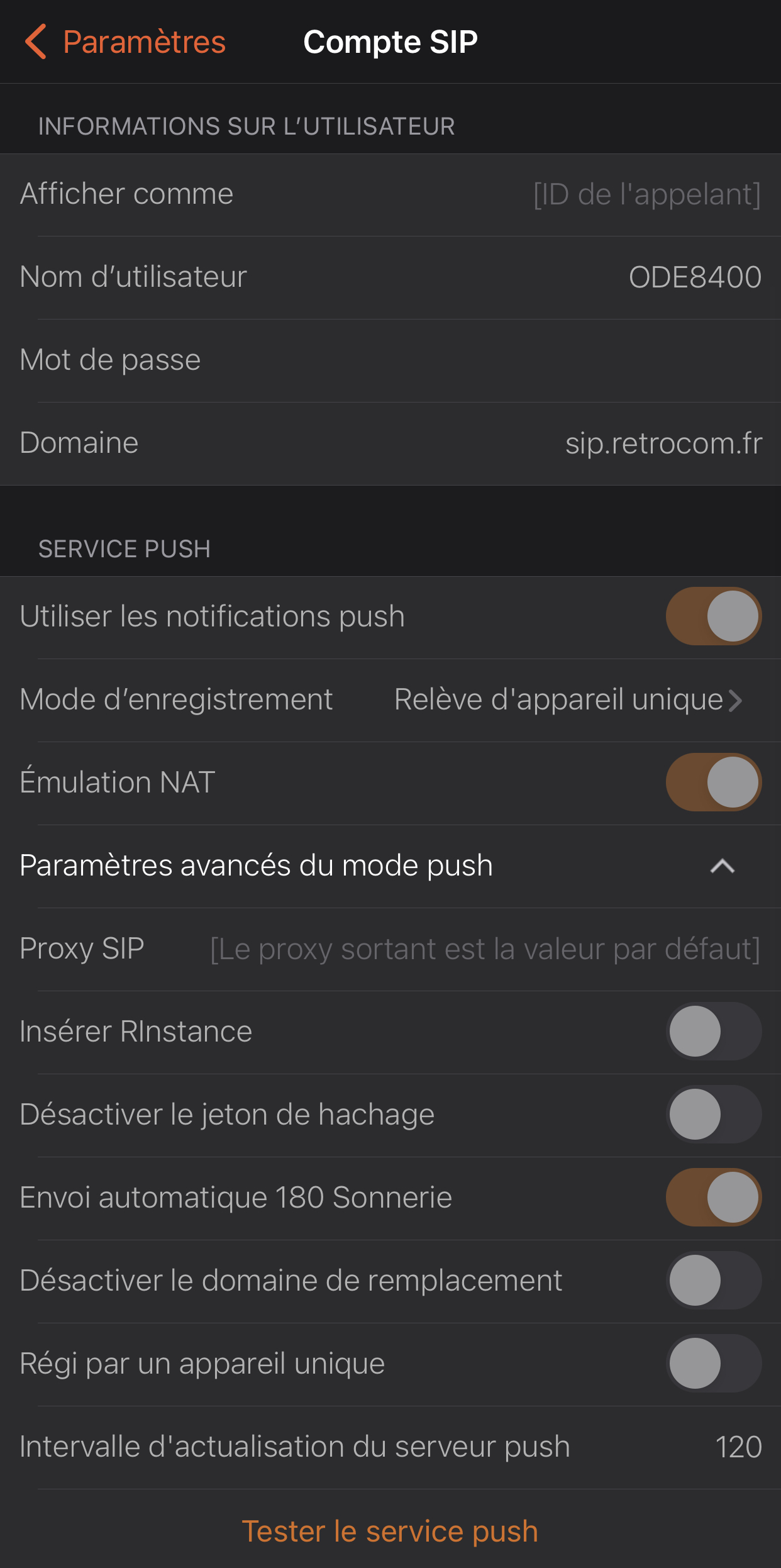 Notifications push